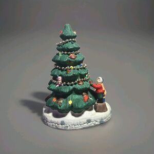 Vintage 1991 NOMA Light Up Christmas Tree Figurine Kids Decorating Holiday Decor
